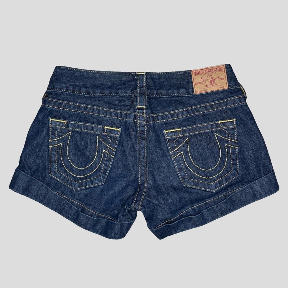 True Religion Dark Blue Denim Jean Shorts